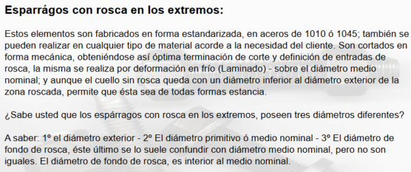ESPARRAGOS CON ROSCA EN LOS EXTREMOS - Imagen 3