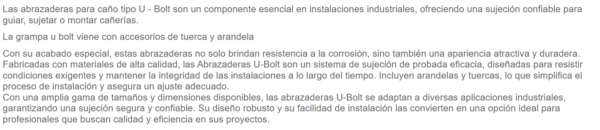 ABRAZADERAS U BOLT - Imagen 2
